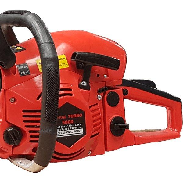 გერმანული ბენზოხერხი (დრუჟბა) Royal Turbo - 2 მაყუჩით და სპეციალური ფოლადის მასალით