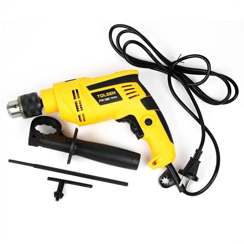 ელექტრო ბურღი დარტყმითი Tolsen 79502 და საჩუქარი